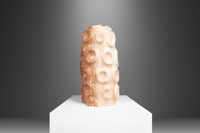 Modern Abstract Sculpture in Solid Alabaster 'Tenticle' by Mark Leblanc 1/8, USA image 10