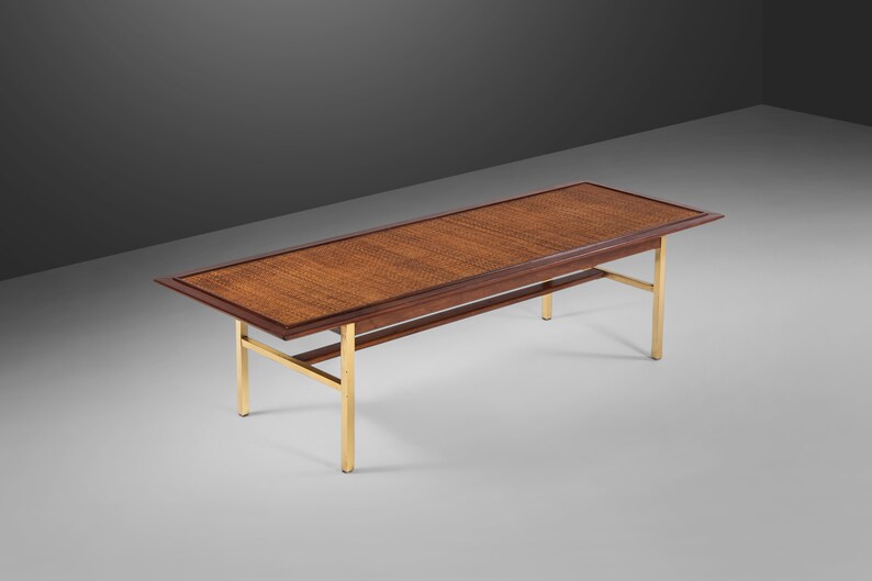 Drexel Sun Coast Brass Coffee Table by Kipp Stewart & Stewart McDougall, USA, c. 1950's image 1