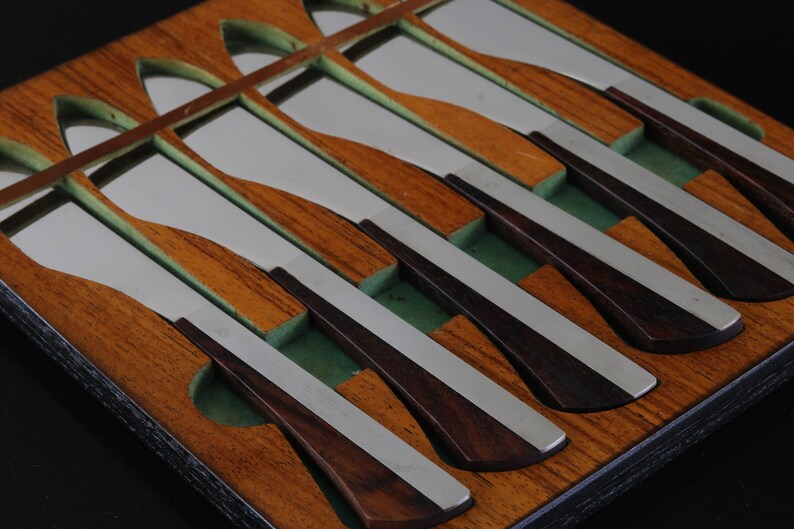 Mid Century Modern Wall Hanging Knife Set in Brazilian Etsy