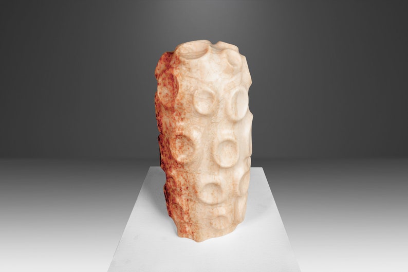 Modern Abstract Sculpture in Solid Alabaster 'Tenticle' by Mark Leblanc 1/8, USA image 1