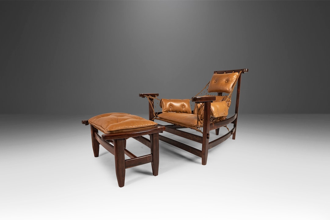 Jean Gillon 'jangada' Lounge Chair and Ottoman in Jacaranda and