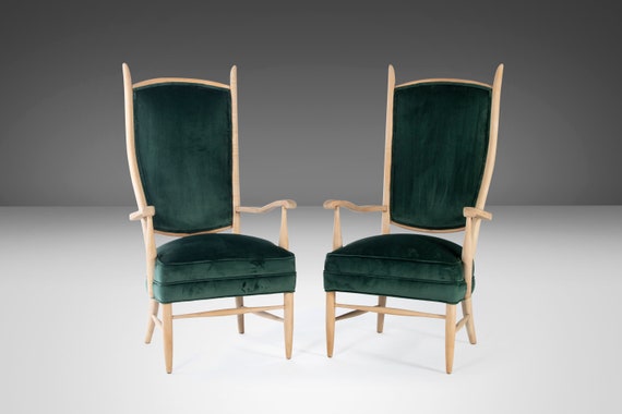 Antique high back upholstered chairs best sale