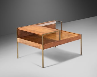 Milo Baughman for Murray Furniture Maple and Brass Sofa Table / Side Table, c. 1955