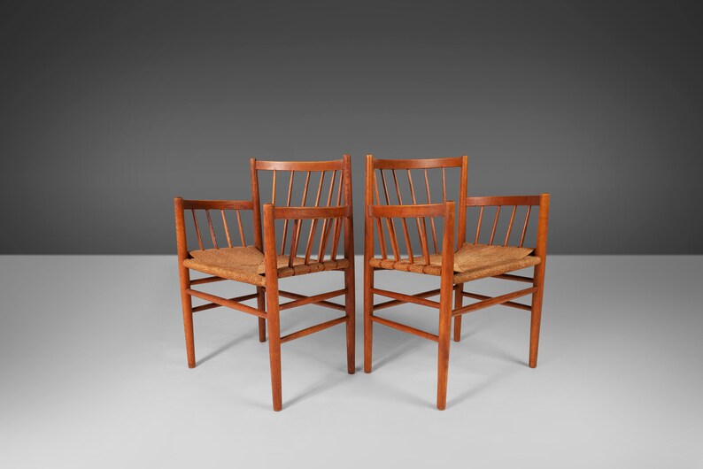 A Set of Four 4 Dining Chairs by Jørgen Baekmark for FDB Møbler, Denmark, c. 1950s image 5