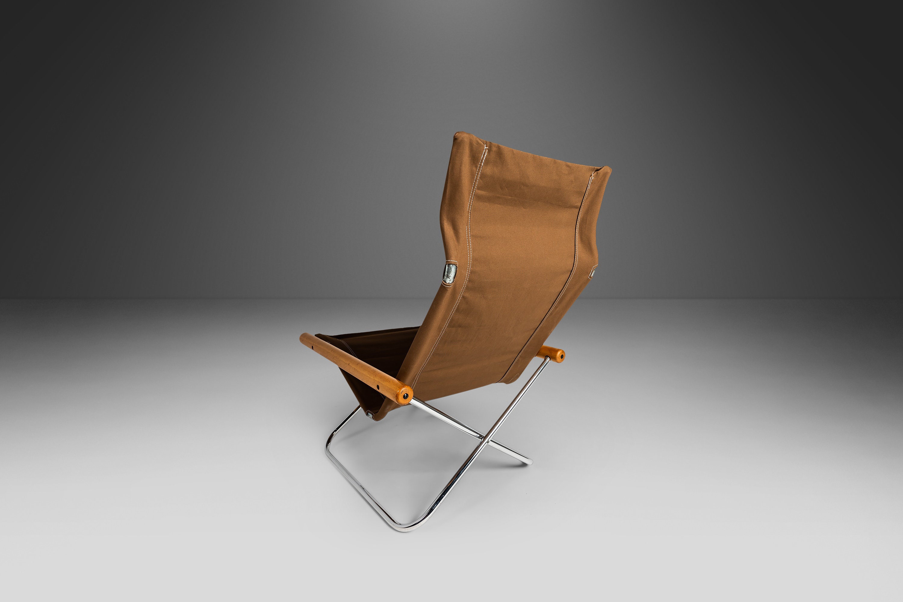 Mid Century Modern NY Folding Chair and Ottoman by Takeshi