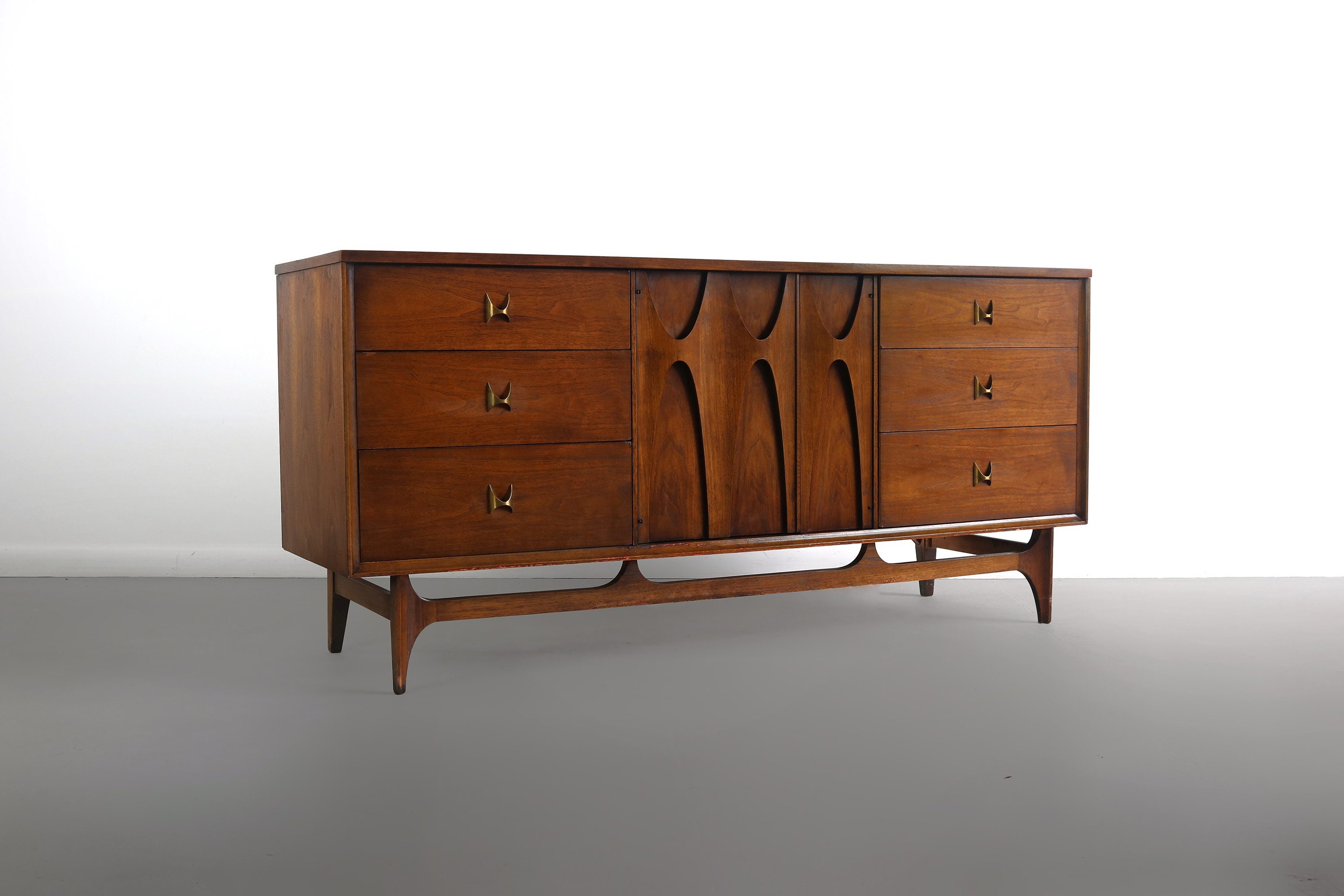 Mid Century Modern Broyhill Brasilia Credenza Long Dresser In Etsy