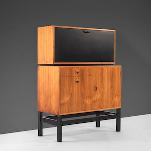 Danish Modern Custom Bar Cabinet / Secretary Desk by H.G. Furniture, 1960s