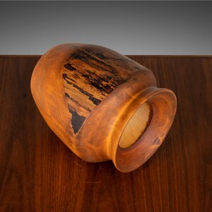 Mid Century Modern Solid Birch Wood Turned Vase by Joseph Thompson, United States, c. 1970s image 10