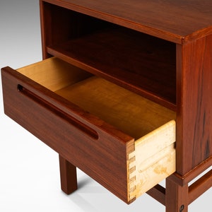 Nightstand / End Table in Teak by Nils Jonsson for Torring Møbelfabrik Produced by HJN Mobler, Denmark, c. 1960's image 5