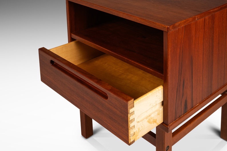 Nightstand / End Table in Teak by Nils Jonsson for Torring Møbelfabrik Produced by HJN Mobler, Denmark, c. 1960's image 5