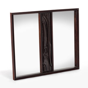 Mid Century Modern Pulaski Oceanic Mirror in Walnut