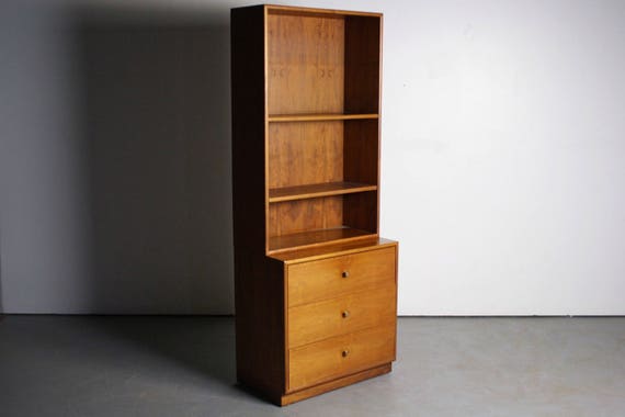 Drexel Declaration Dresser Bookshelf Wall Unit In Walnut Etsy