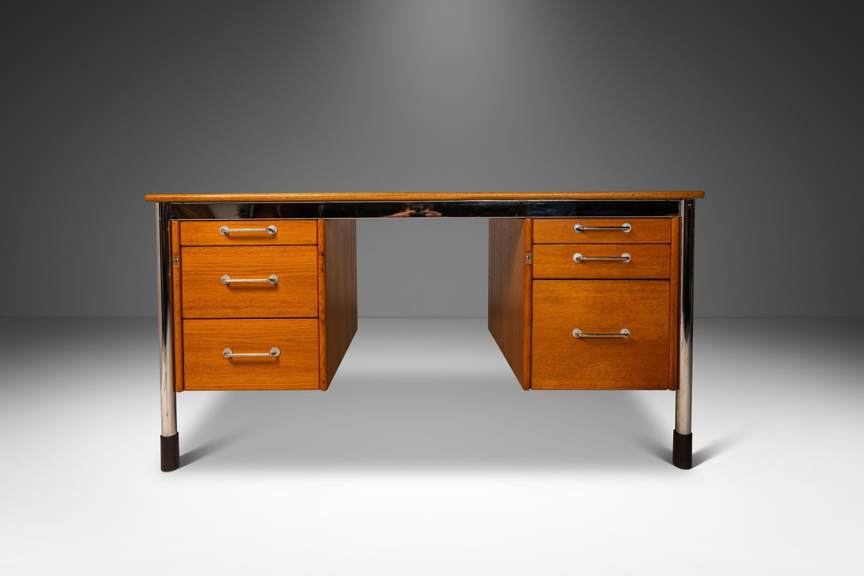 ON HOLD - Post Modern 'signatur' Executive Desk by in Honey Oak W