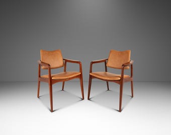 Set of Two ( 2 ) Model 132 Accent Chairs by Sigvard Bernadotte for France and Son France & Daverkosen Sold by John Stuart, Denmark, c. 1953