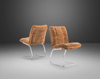 Set of Two (2) Mid Century Modern / Hollywood Regency Cantilever Chairs by Roche Bobois, France, c. 1970's