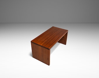 Mid-Century Modern Minimalist Hand-made / Custom-made Studio / Gallery Bench in Walnut, USA, c. 1980s