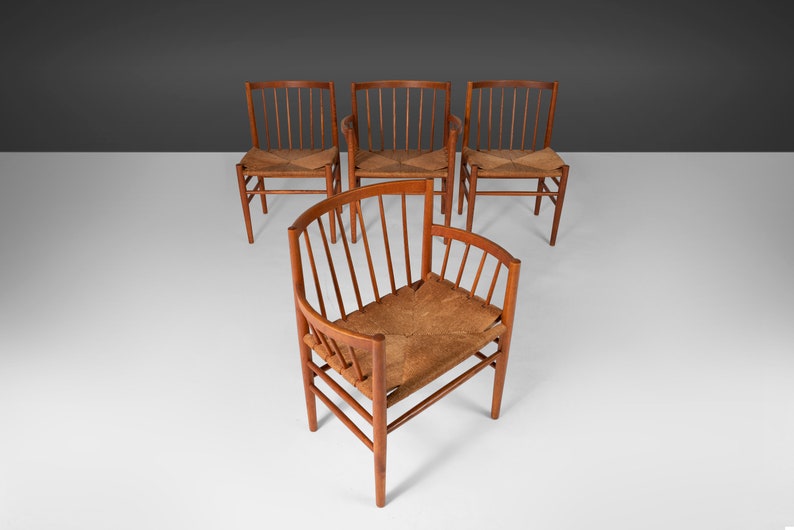 A Set of Four 4 Dining Chairs by Jørgen Baekmark for FDB Møbler, Denmark, c. 1950s image 3