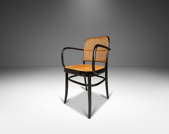 Single Bentwood Prague Model 811 Dining Chair by Josef Frank Josef Hoffmann for Stendig with Original Cane Seat & Back, Poland, c. 1960s