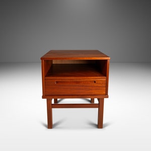 Nightstand / End Table in Teak by Nils Jonsson for Torring Møbelfabrik Produced by HJN Mobler, Denmark, c. 1960's image 2