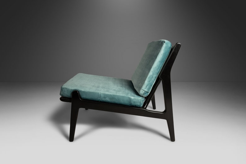 Set of Two 2 Rare Lounge Chairs by Ib Kofod Larsen for Selig, Denmark, c. 1950's image 2