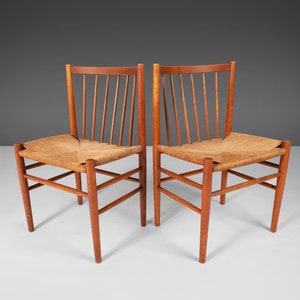 A Set of Four 4 Dining Chairs by Jørgen Baekmark for FDB Møbler, Denmark, c. 1950s image 6