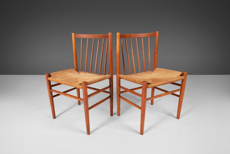 A Set of Four 4 Dining Chairs by Jørgen Baekmark for FDB Møbler, Denmark, c. 1950s image 6