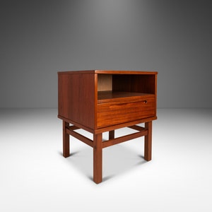 Nightstand / End Table in Teak by Nils Jonsson for Torring Møbelfabrik Produced by HJN Mobler, Denmark, c. 1960's image 1