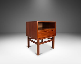 Nightstand / End Table in Teak by Nils Jonsson for Torring Møbelfabrik Produced by HJN Mobler, Denmark, c. 1960's