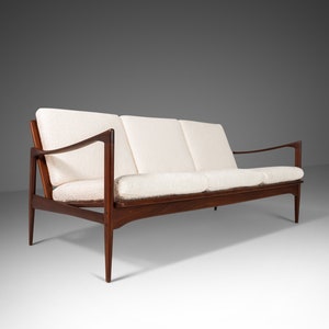 Danish Kandidaten Three Seater Sofa in Knoll Bouclé by Ib Kofod-Larsen for Olof Person, Denmark, c. 1960s
