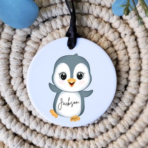 Personalized Penguin Ornament, Custom Christmas Ornament for kids, Personalized Kids Ornament, Penguin Gift, Custom Ornament, Kids Ornament