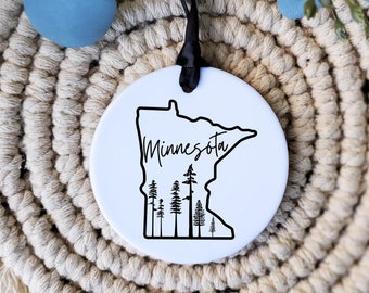 Personalized Minnesota Christmas Ornament: Keepsake Gift Box