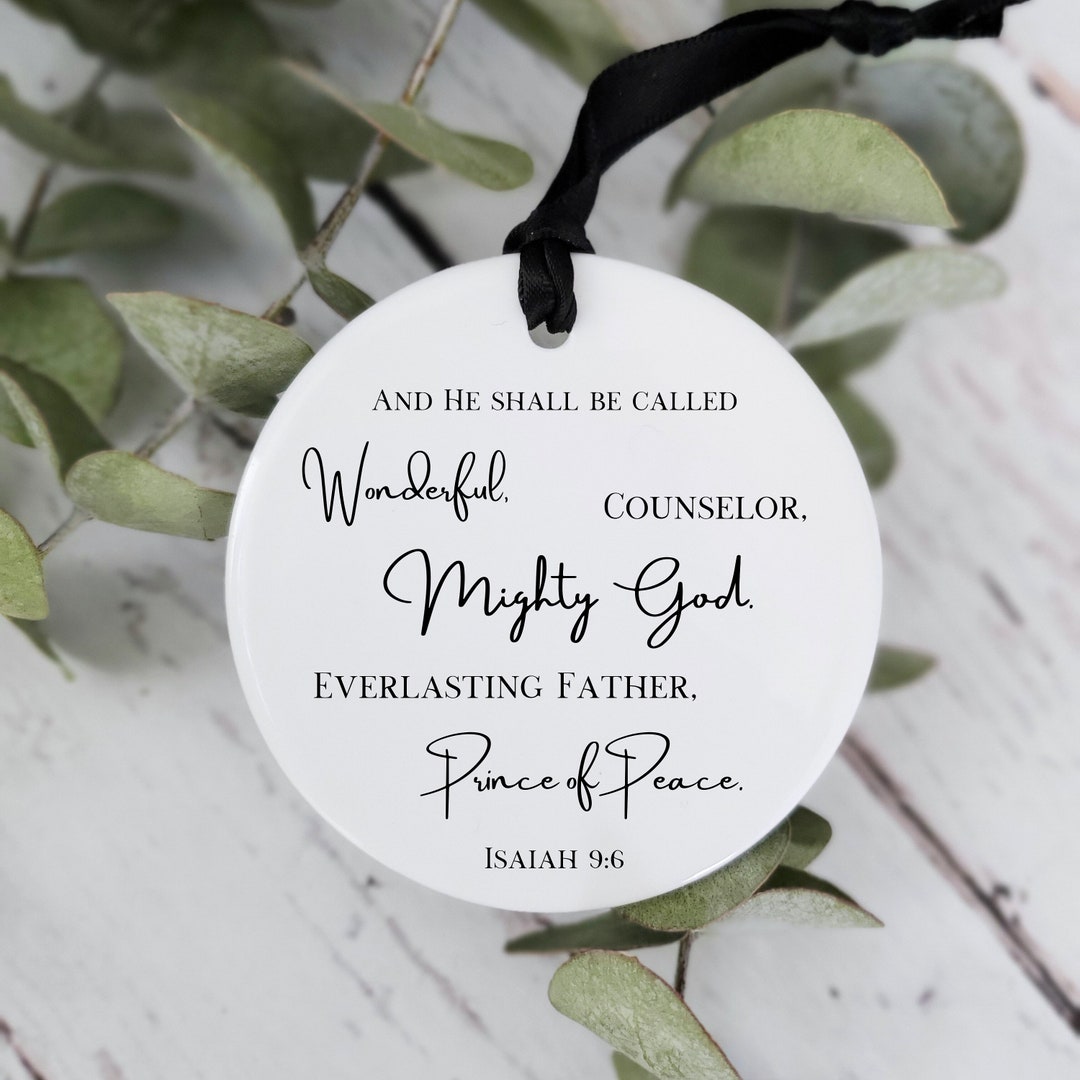 Christian Christmas Ornament, Isaiah 96 Ornament, Scripture Ornament