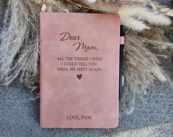 Dear Mom Memorial Journal – Sympathy Gift, Remembrance Notebook