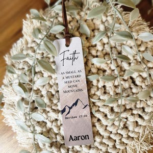 Religious Bookmark Christian gift Personalized Confirmation gift Scripture Verse Bookmark with Christian Bookmark gift for Baptism gift