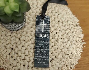 Personalized Christian Bookmark: Scripture Verse Confirmation Gift