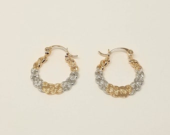 14K Gold Filled Hoop Earrings/ Free Shipping in the US!
