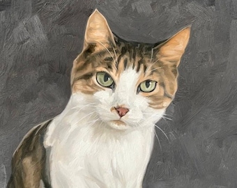 Custom Cat Oil Painting - Original 8x10, 9x12, or 11x14 Oil Painting Of Your Cat