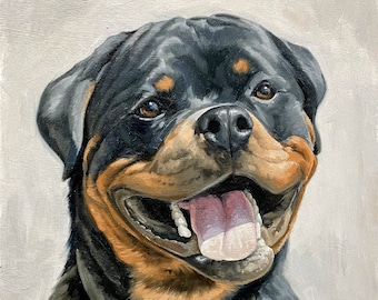 Custom Dog Oil Painting - Original 8x10, 9x12, or 11x14 Oil Painting Of Your Dog- Dog Portrait Oil Painting