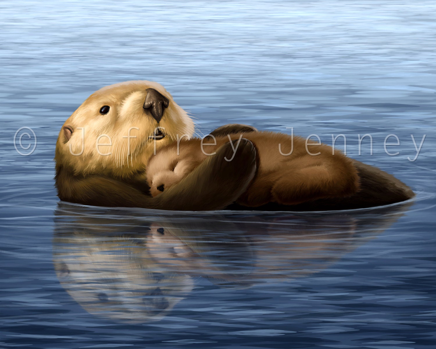 Sea Otter Print Fine Art Print From an Original Painting - Etsy