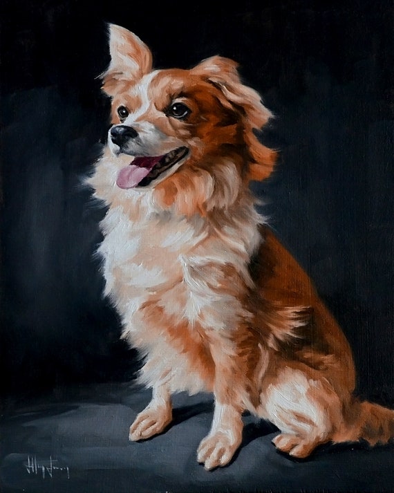 Oil painting of store your dog