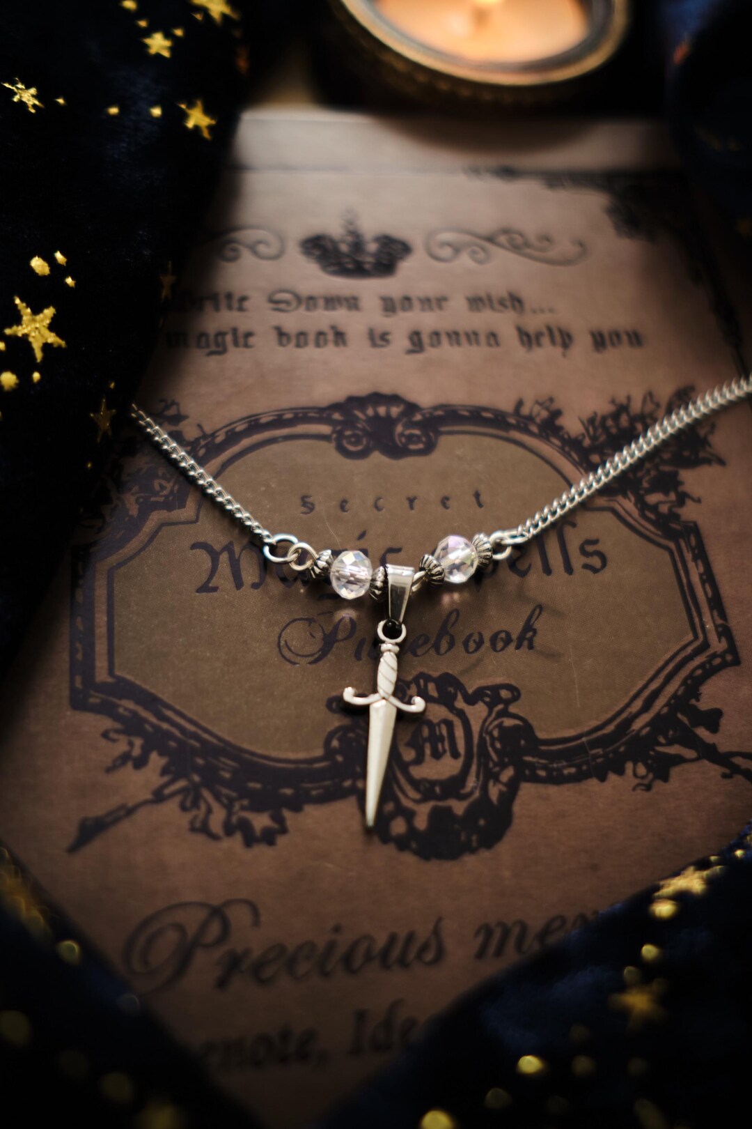 Whimsy Dagger Dainty Dagger Necklace, Whimsical Medieval Sword Jewelry, Whimsigoth ...
