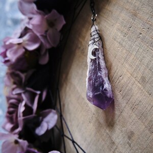 Amethyst Crystal Dream Catcher Moon Wall Hanging - Etsy