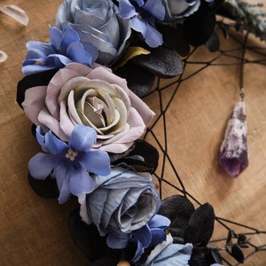 Amethyst Crystal Dream Catcher Moon Wall Hanging - Etsy