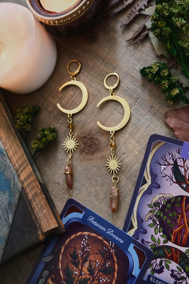 Rock Crystal Day Star Earrings main image 1