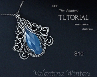 Wire Wrapped Pendant Tutorial: Step-by-Step Jewelry Making (PDF Pattern)