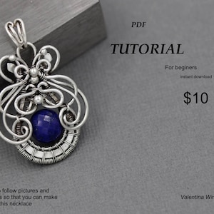 Wire Wrapped Necklace Tutorial: Lapis Lazuli Pendant (PDF Pattern)