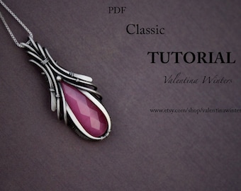 TUTORIAL - Pendant tutorial - Jewelry Tutorial  - Wire Jewelry Tutorial - Wrapping Tutorial - step by step - 3-D Layer jewelry Tutorial