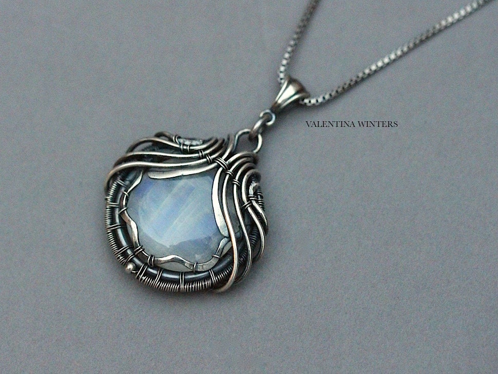 Moonstone Silver Necklace, Silver Pendant,silver Jewelry