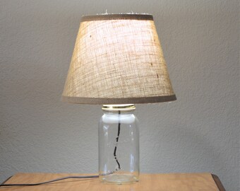 glass jar lamp base