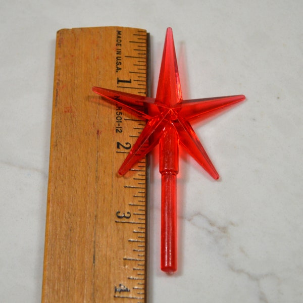 Red Five Point Star for Ceramic Christmas Trees